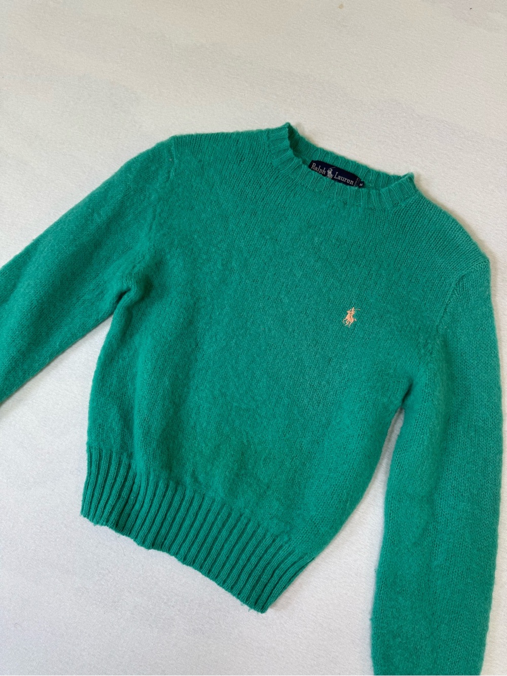 Vintage Polo Ralph Lauren Shetland Wool Sweater 90s Made in Hong Kong